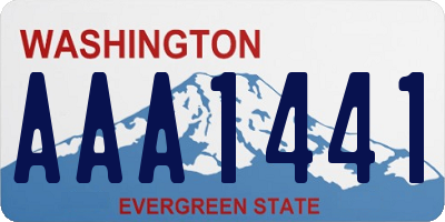 WA license plate AAA1441