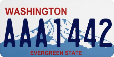 WA license plate AAA1442