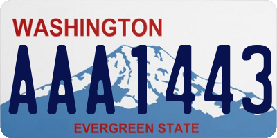 WA license plate AAA1443