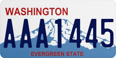 WA license plate AAA1445