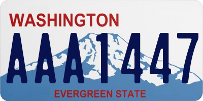 WA license plate AAA1447