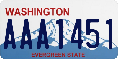 WA license plate AAA1451