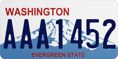 WA license plate AAA1452