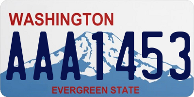 WA license plate AAA1453