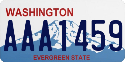 WA license plate AAA1459