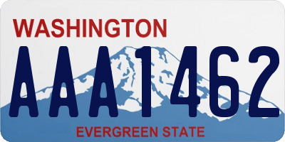 WA license plate AAA1462