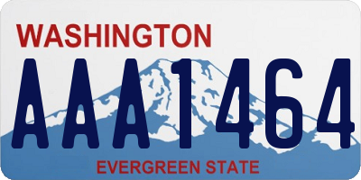 WA license plate AAA1464