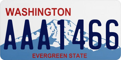 WA license plate AAA1466