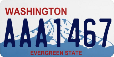 WA license plate AAA1467