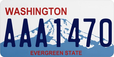 WA license plate AAA1470