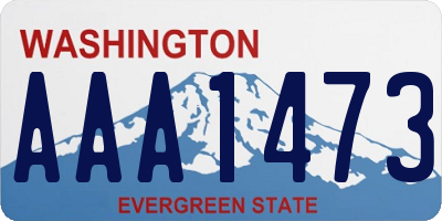 WA license plate AAA1473