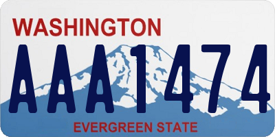 WA license plate AAA1474