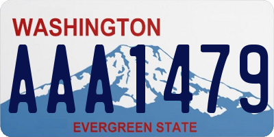 WA license plate AAA1479