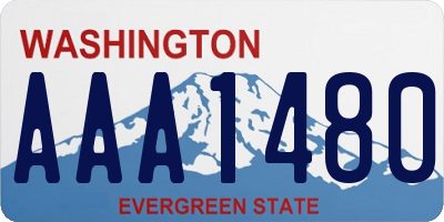 WA license plate AAA1480