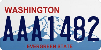 WA license plate AAA1482