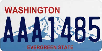 WA license plate AAA1485