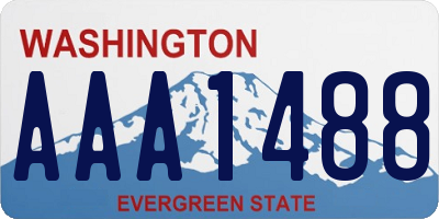 WA license plate AAA1488
