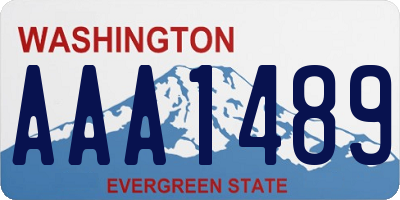 WA license plate AAA1489