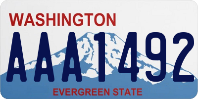 WA license plate AAA1492