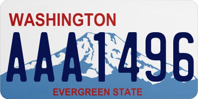 WA license plate AAA1496