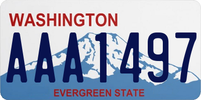 WA license plate AAA1497