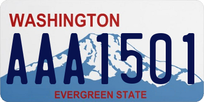 WA license plate AAA1501