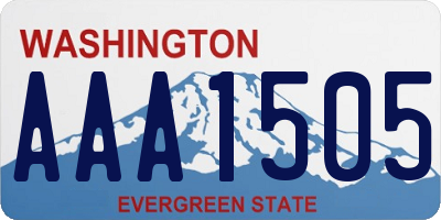 WA license plate AAA1505