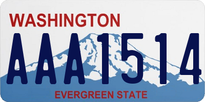 WA license plate AAA1514