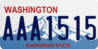 WA license plate AAA1515