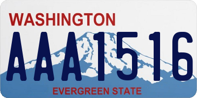 WA license plate AAA1516