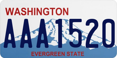 WA license plate AAA1520