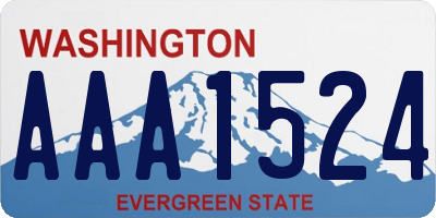 WA license plate AAA1524