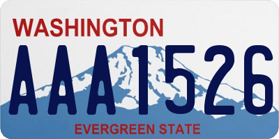 WA license plate AAA1526