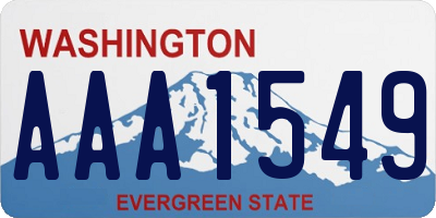 WA license plate AAA1549