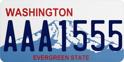 WA license plate AAA1555