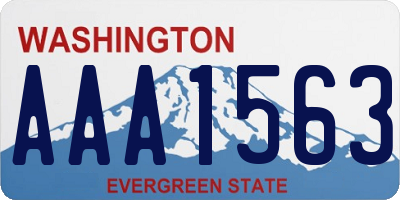 WA license plate AAA1563