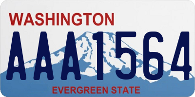 WA license plate AAA1564