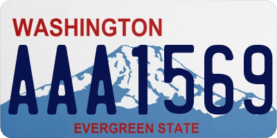 WA license plate AAA1569