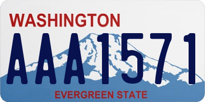 WA license plate AAA1571