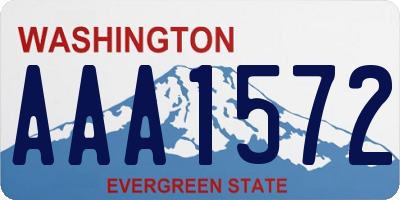 WA license plate AAA1572