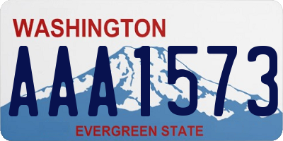 WA license plate AAA1573