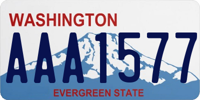 WA license plate AAA1577