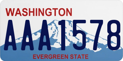 WA license plate AAA1578