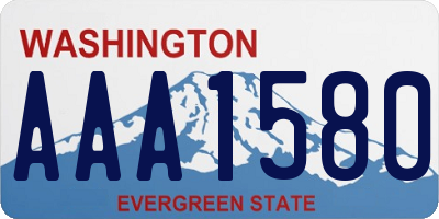 WA license plate AAA1580