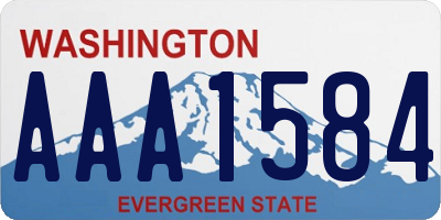 WA license plate AAA1584