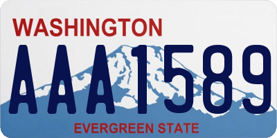 WA license plate AAA1589