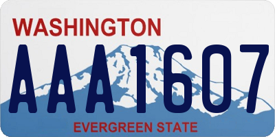 WA license plate AAA1607