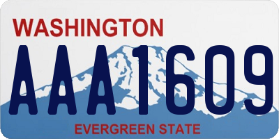 WA license plate AAA1609