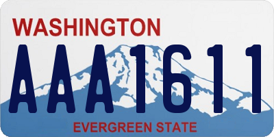 WA license plate AAA1611