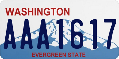 WA license plate AAA1617